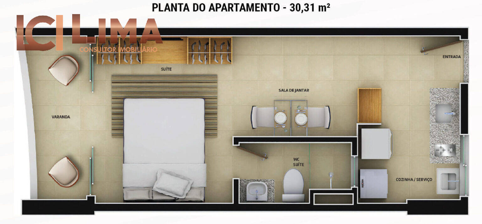 Apartamento à venda com 1 quarto, 30m² - Foto 23